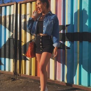 Button down mini skirt